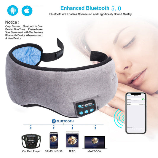 Wireless Stereo Bluetooth Earphone Sleep Mask Phone Headband Sleep Soft Earphones Sleeping Eye Mask Music Headset Dream Tech Sleep