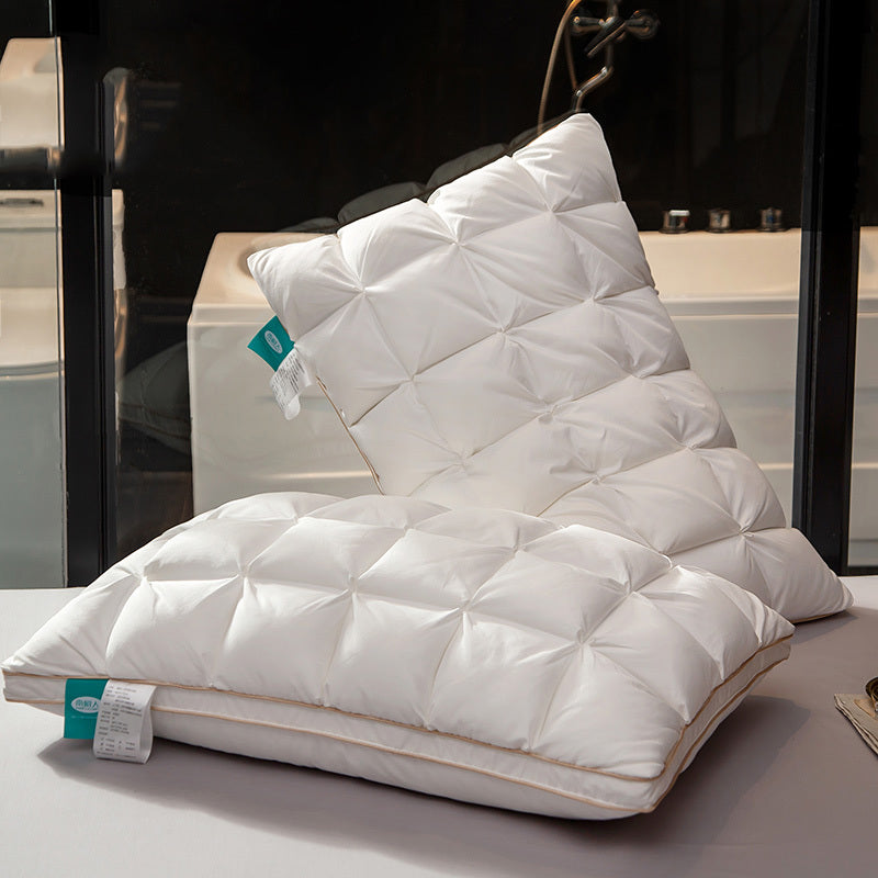White Goose Down Pillow - Luxurious Comfort Dream Tech Sleep