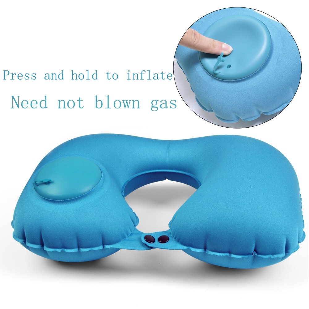 Portable U-Shape Inflatable Travel Pillow Dream Tech Sleep
