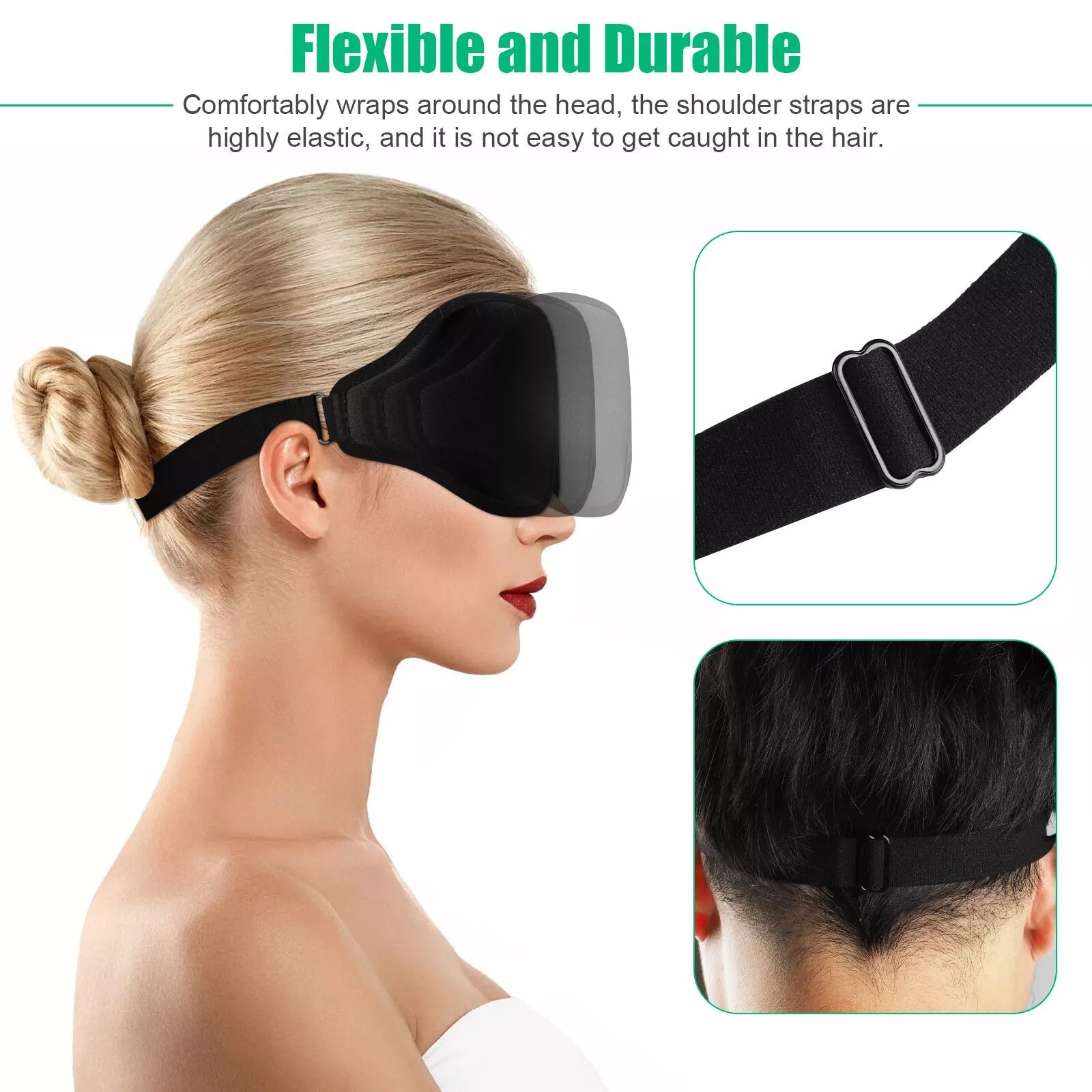 3D Travel Silk Eye Mask Sleeping Soft Padded Shade Cover Rest Relax Blindfold Men Women Night Sleeping Mask Cover Eye  Dream Tech Sleep