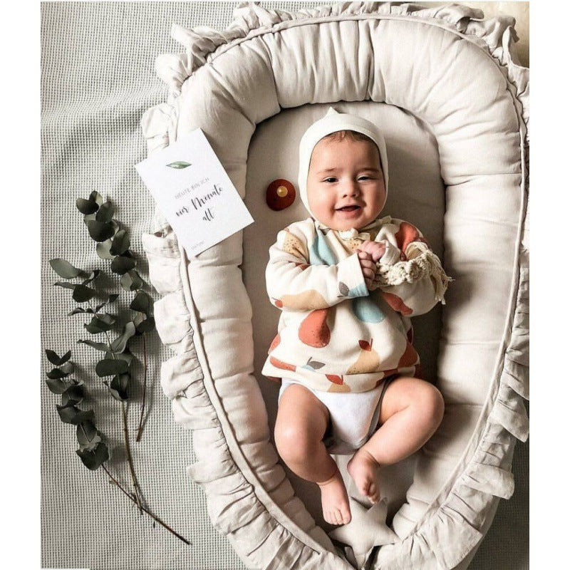 Lace Cotton Baby Bionic Bed - Portable Newborn Crib Dream Tech Sleep