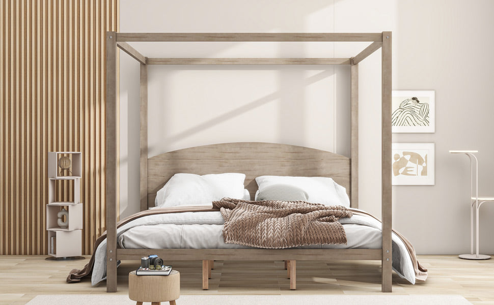 King Canopy Platform Bed Dream Tech Sleep