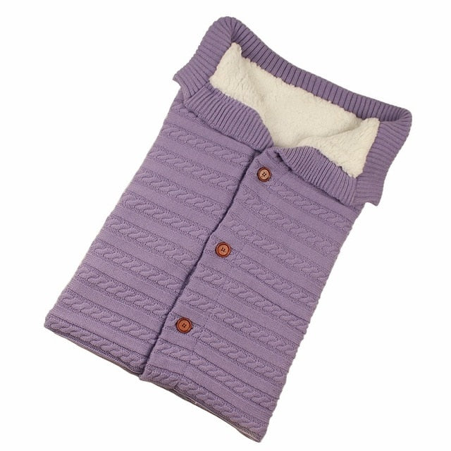 Baby Sleeping Bag Envelope for Winter - Knitted Sleep Sack Footmuff Dream Tech Sleep