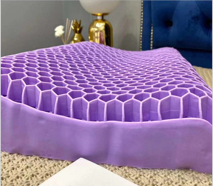 Black Latex Silicone Gel Pillow - Cooling, Orthopedic Support for Neck & Spine Dream Tech Sleep