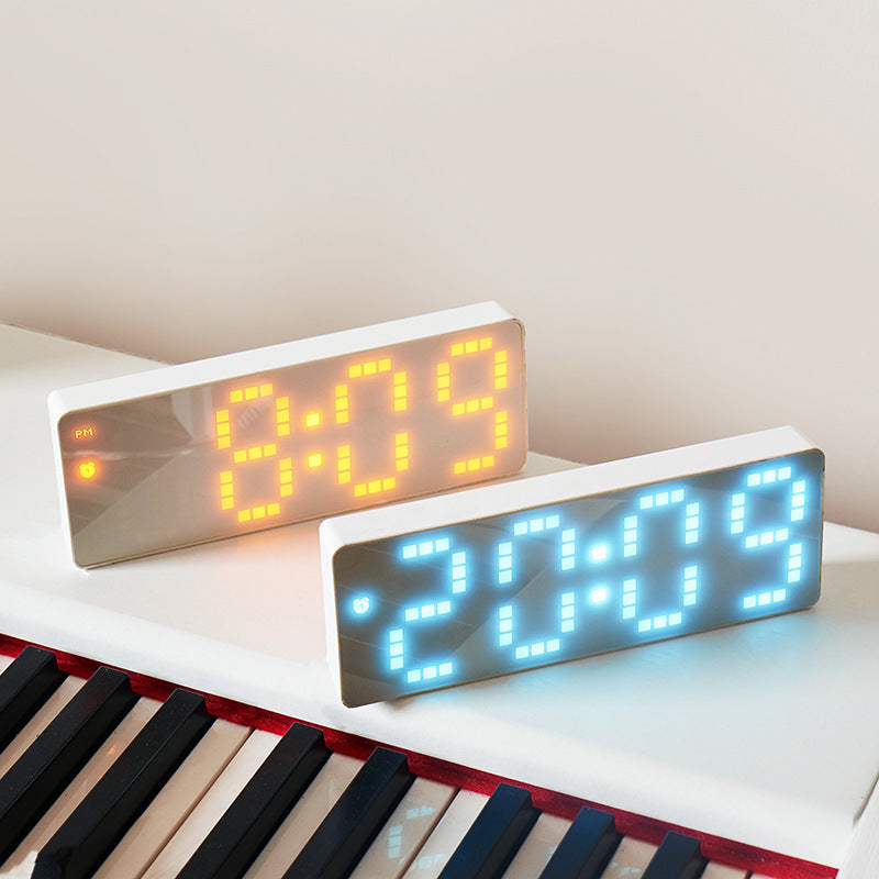 White Bottom Alarm Clock | Simple NATO Style Room Clock Dream Tech Sleep
