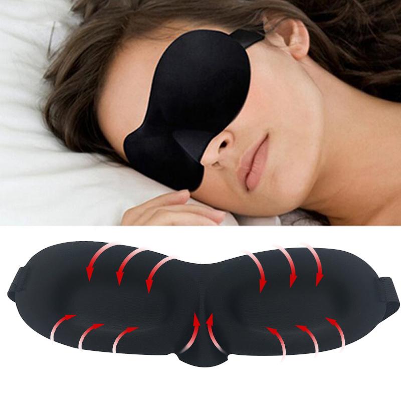 3D Portable Soft Travel Sleep Rest Aid Eye Mask Cover Eye Patch Sleeping Mask Case Blindfold Eye Mask Eyeshade Massage  Dream Tech Sleep