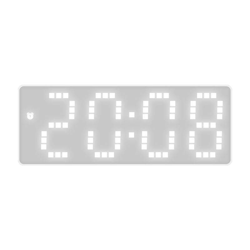 White Bottom Alarm Clock | Simple NATO Style Room Clock Dream Tech Sleep