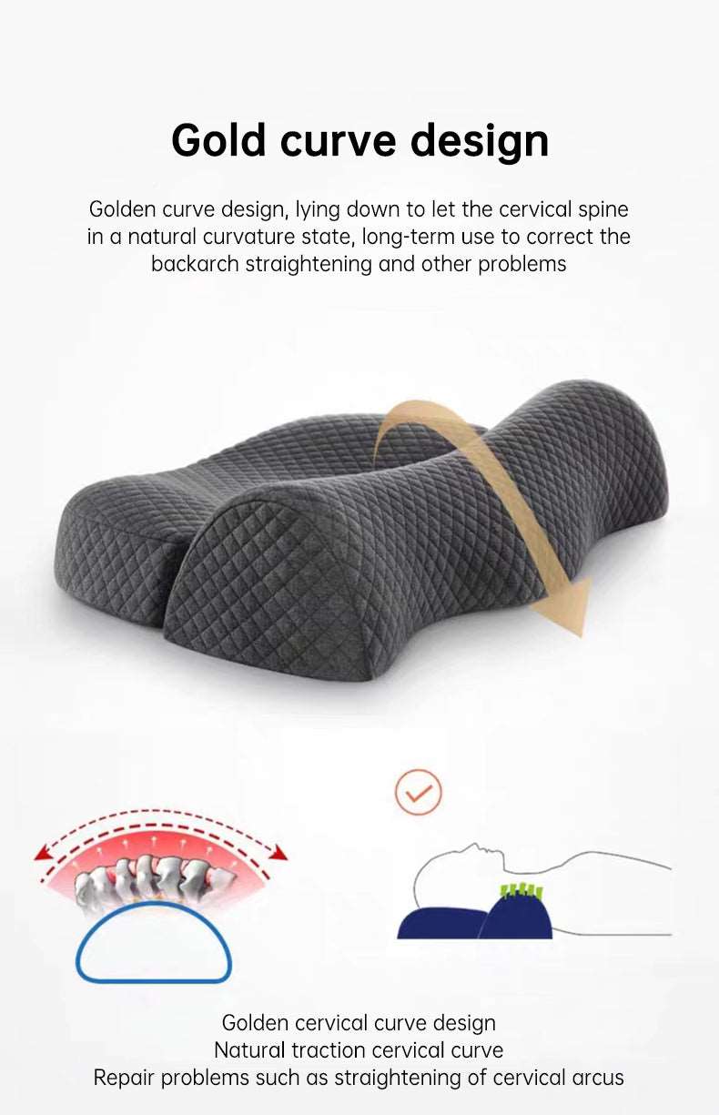 Bed Side Sleeping Pillow Ergonomic Cervical Memory Foam Pillow Dream Tech Sleep