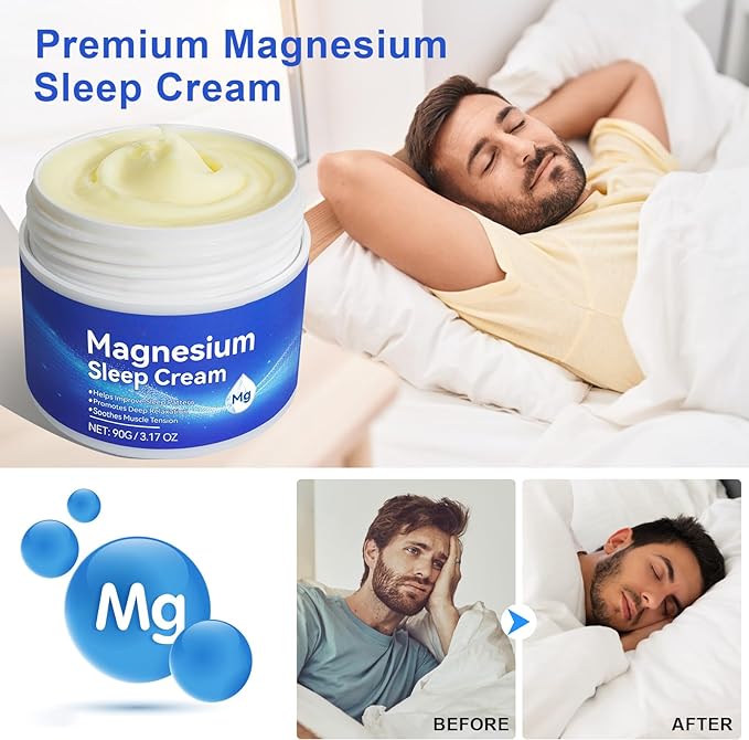 Magnesium Sleep Cream - Natural Sleep Aid for Restful Nights Dream Tech Sleep
