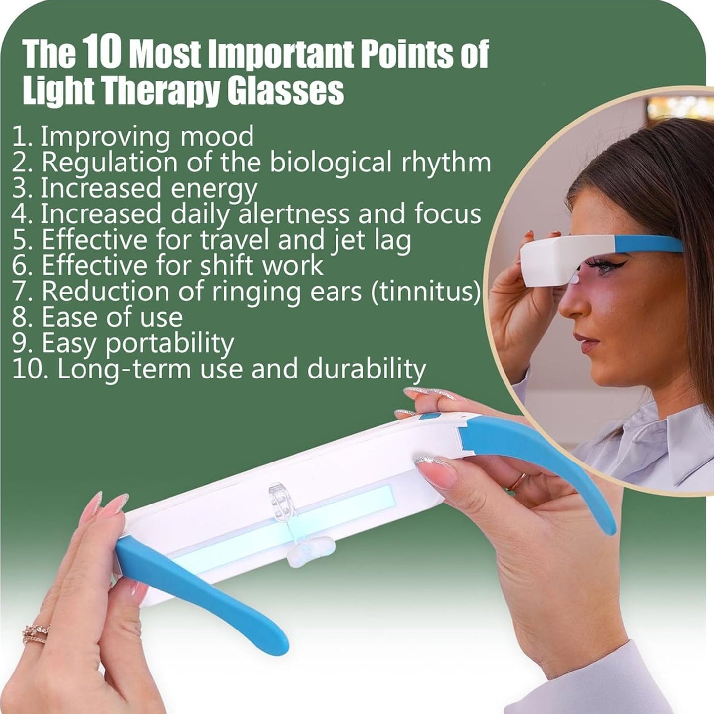 SAD Light Therapy Glasses Dream Tech Sleep