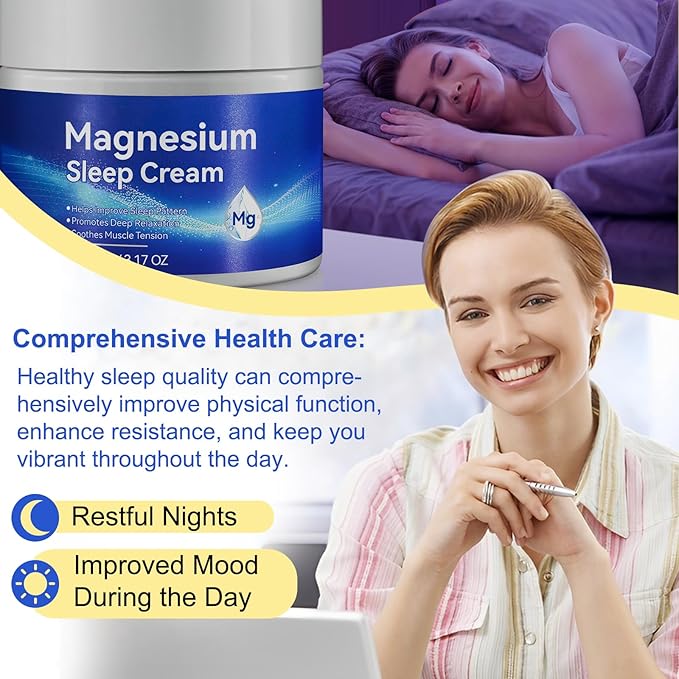 Magnesium Sleep Cream - Natural Sleep Aid for Restful Nights Dream Tech Sleep