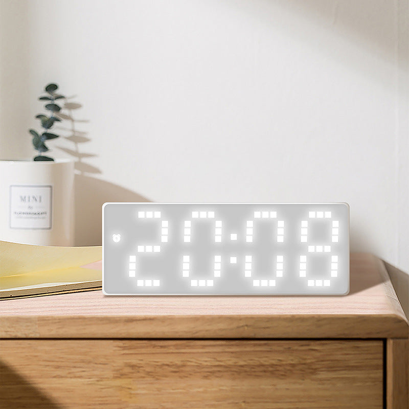 White Bottom Alarm Clock | Simple NATO Style Room Clock Dream Tech Sleep