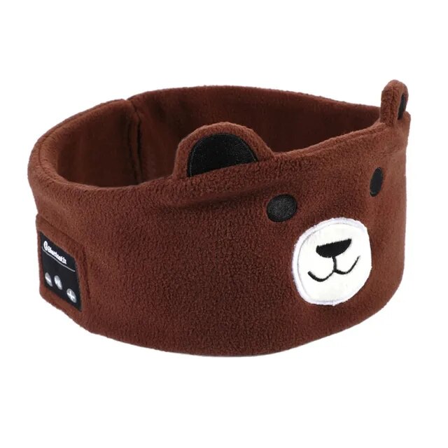 Soft Elastic Comfortable Wireless Music Earphones Kids Animal Sleeping Headphones Dream Tech Sleep
