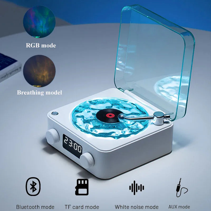 Mini Retro White Noise Bluetooth Speaker Portable Vintage Sleep Aid Bluetooth Speaker Subwoofer with RGB Light Support TF Card Dream Tech Sleep