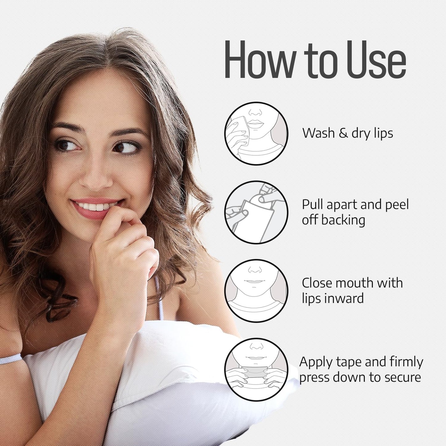 Mouth Tape for Sleeping - Comfort & Hypoallergenic Tape for Sensitive Skin Dream Tech Sleep