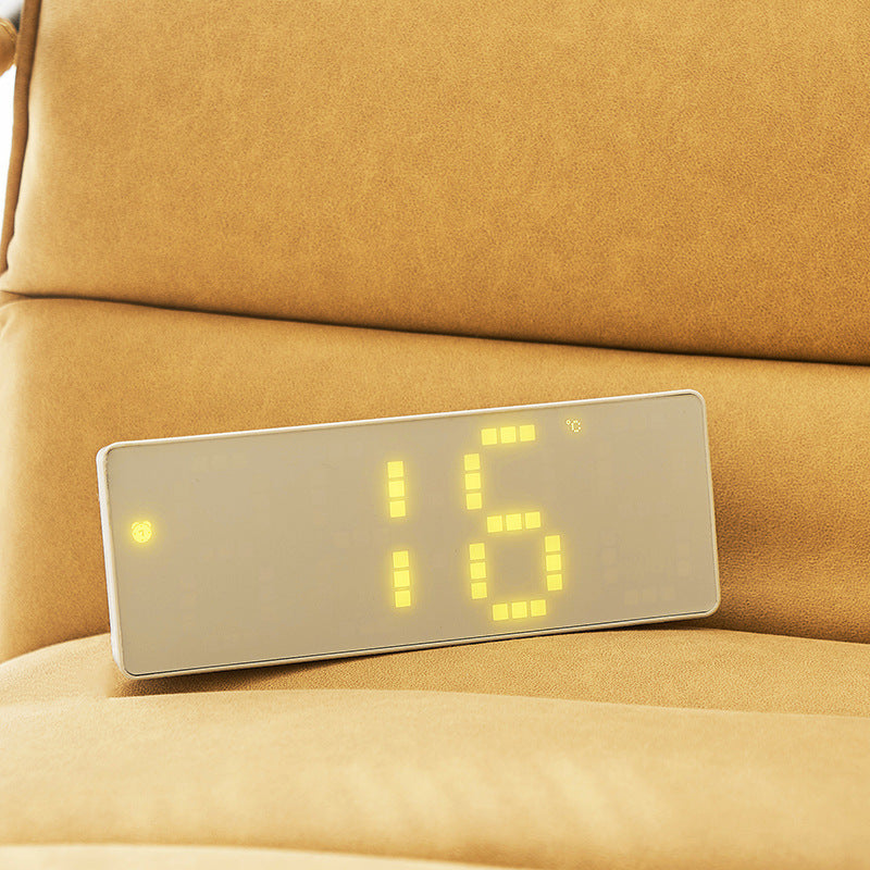 White Bottom Alarm Clock | Simple NATO Style Room Clock Dream Tech Sleep