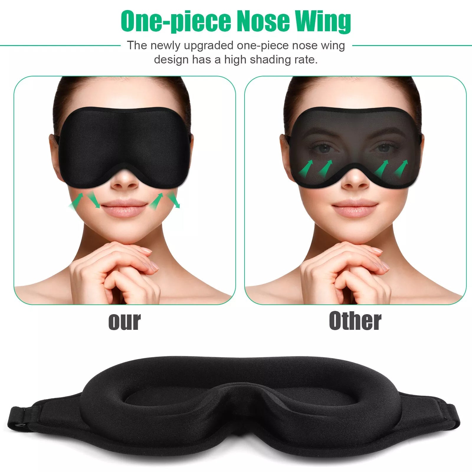 3D Travel Silk Eye Mask Sleeping Soft Padded Shade Cover Rest Relax Blindfold Men Women Night Sleeping Mask Cover Eye  Dream Tech Sleep