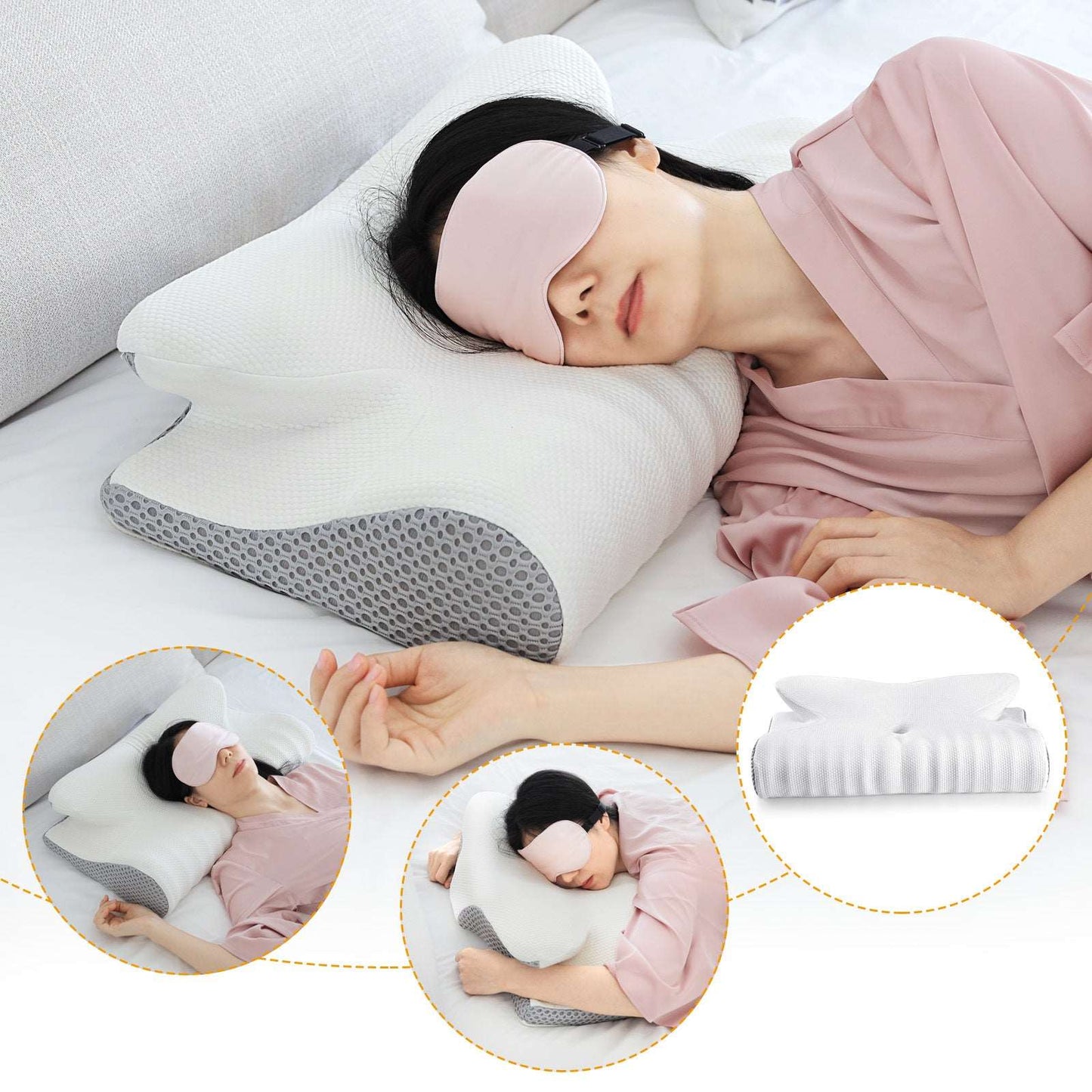 Contour Memory Foam Cervical Pillow | Ergonomic Orthopedic Design Dream Tech Sleep