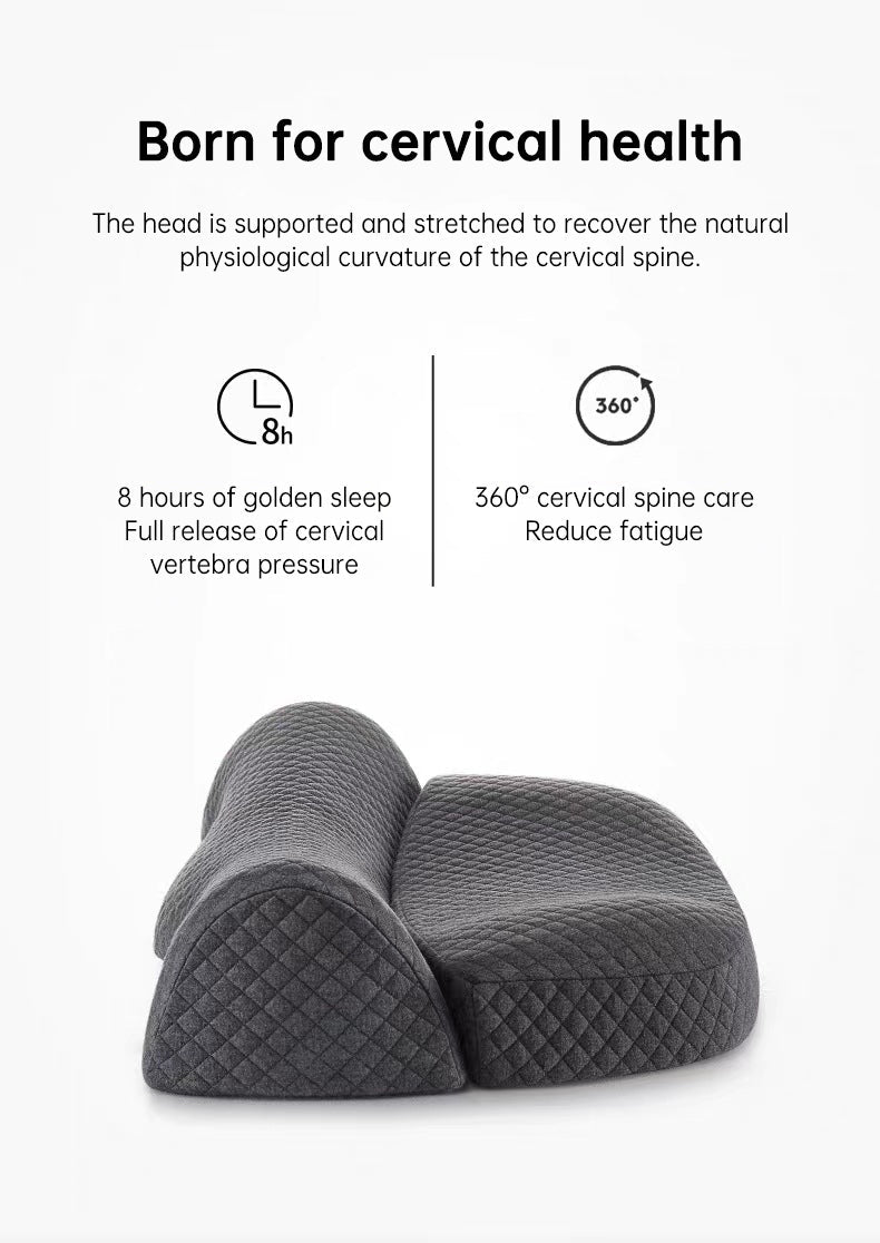 Bed Side Sleeping Pillow Neck Pain Relief Ergonomic Cervical Memory Foam Pillow Dream Tech Sleep