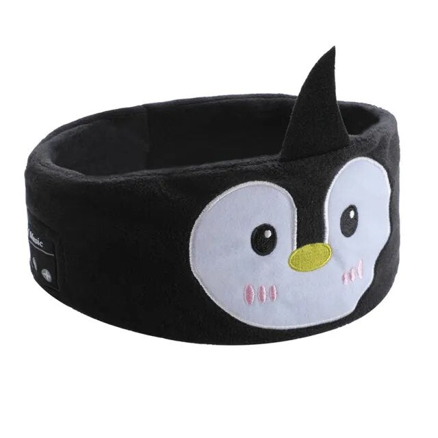 Soft Elastic Comfortable Wireless Music Earphones Kids Animal Sleeping Headphones Dream Tech Sleep