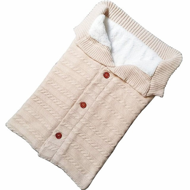 Baby Sleeping Bag Envelope for Winter - Knitted Sleep Sack Footmuff Dream Tech Sleep