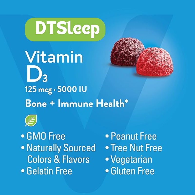 Vitamin D3 Gummies for Immune & Bone Health Dream Tech Sleep