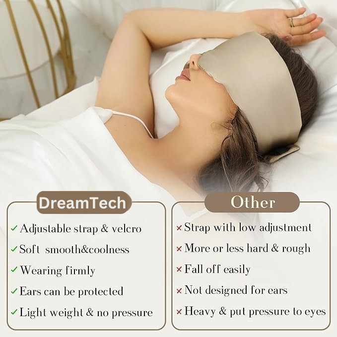 Silk Sleep Mask – Ultra-Soft, Light-Blocking Eye Mask for Better Sleep