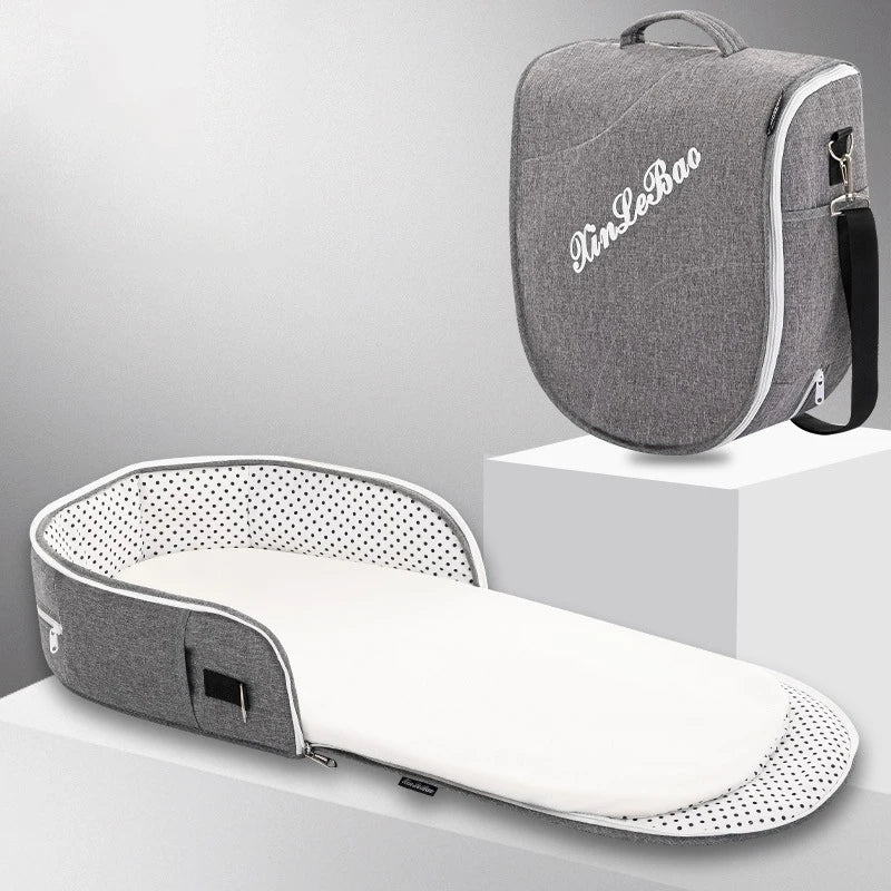 Baby Crib Multifunctional Folding Newborn Bed Dream Tech Sleep