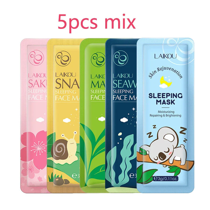 LAIKOU Sakura Seaweed & Snail Collagen Sleeping Mask - Nourishing & Repairing Skin Barrier Dream Tech Sleep