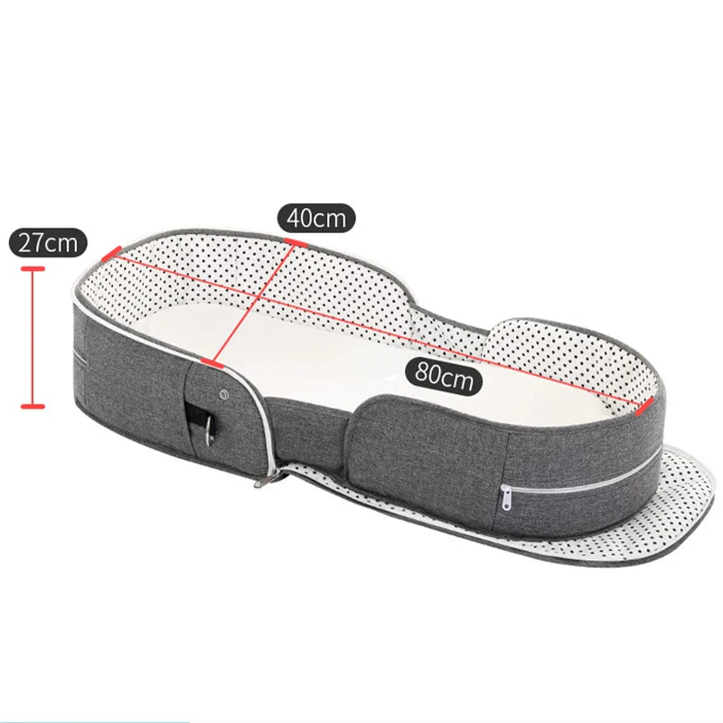 Baby Crib Multifunctional Folding Newborn Bed Dream Tech Sleep
