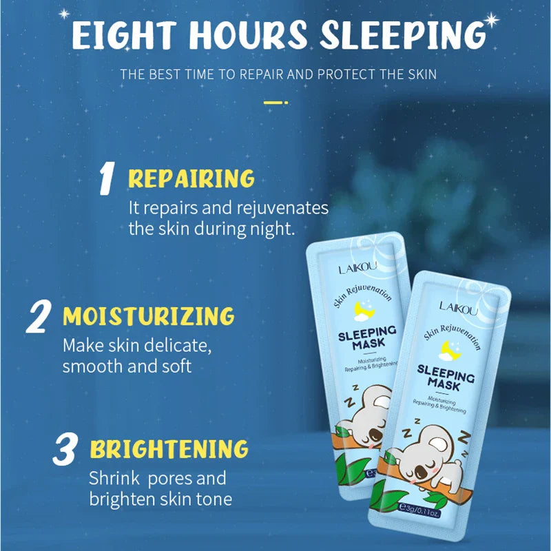 LAIKOU Sakura Seaweed & Snail Collagen Sleeping Mask - Nourishing & Repairing Skin Barrier Dream Tech Sleep
