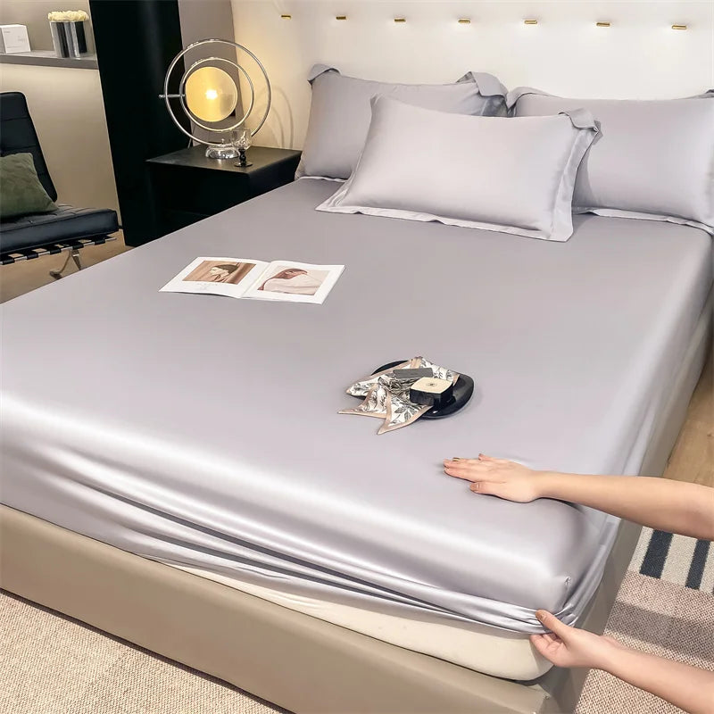 Bamboo Bed Sheet Set | Luxury Organic Fitted & Flat Sheets, Pillowcase for Double, Queen, King Size Dream Tech Sleep