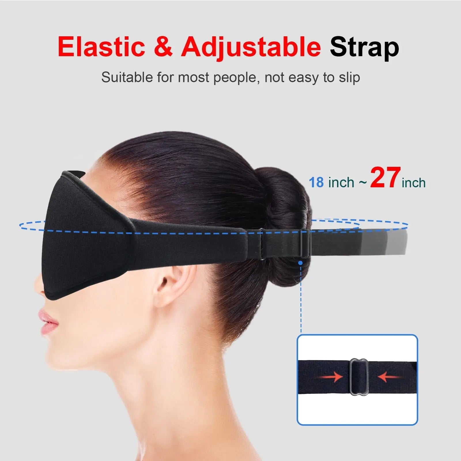 3D Sleep Mask Blindfold Sleeping Aid Eye Mask Soft Memory Foam Face Mask Eyeshade 99% Blockout Light Slaapmasker Eye Cover Patch  My Store