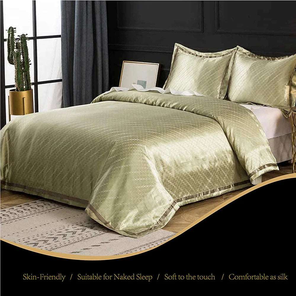 Bamboo Cotton Sateen Silk Bedding Set |Bed Linens, Pillowcase, Duvet Cover Dream Tech Sleep
