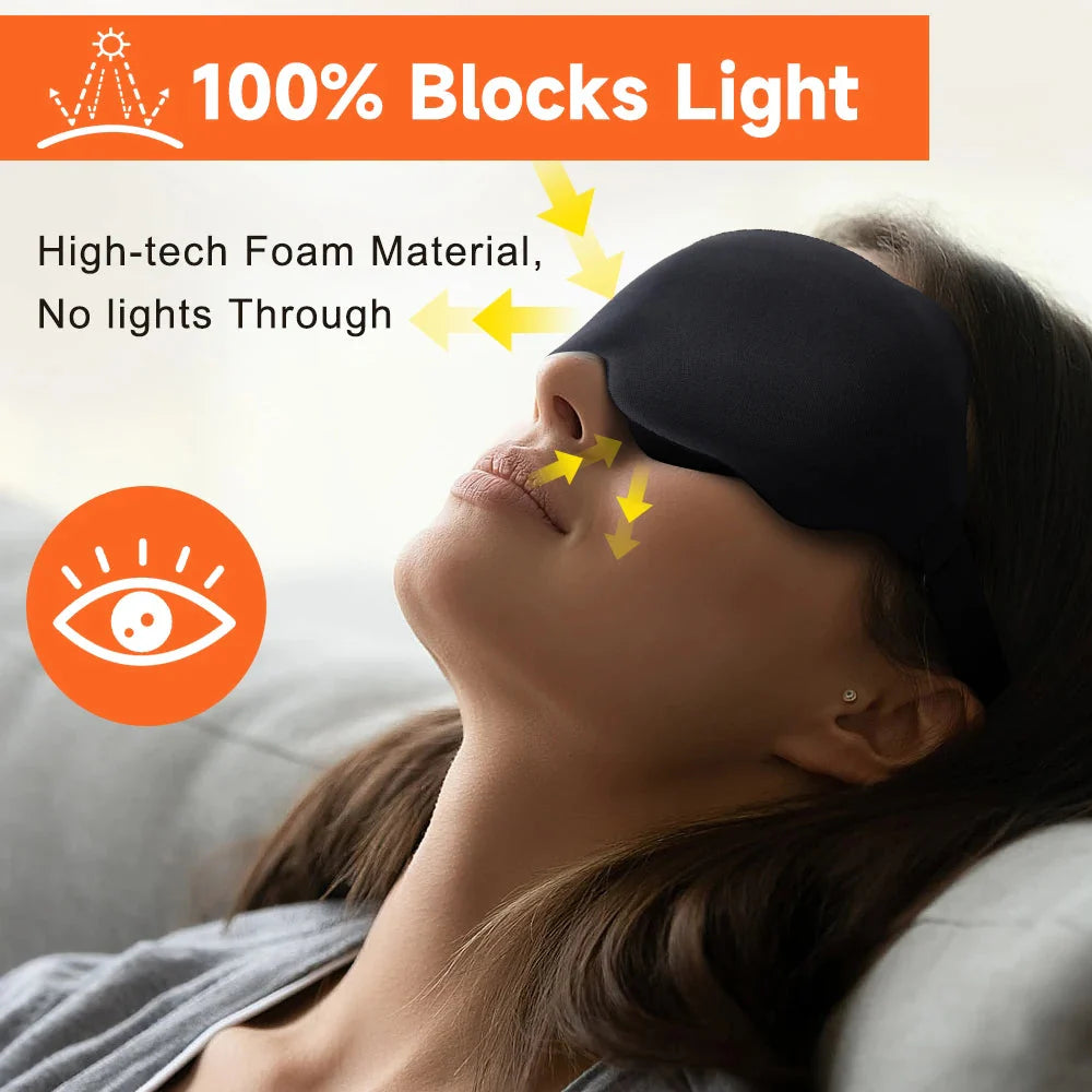 3D Mask for Sleep Eye Mask Lights Blockout Soft Padded Sleeping Masked Fabric Cover Shade Blindfold Eyepatch Travelsleepmask  Dream Tech Sleep