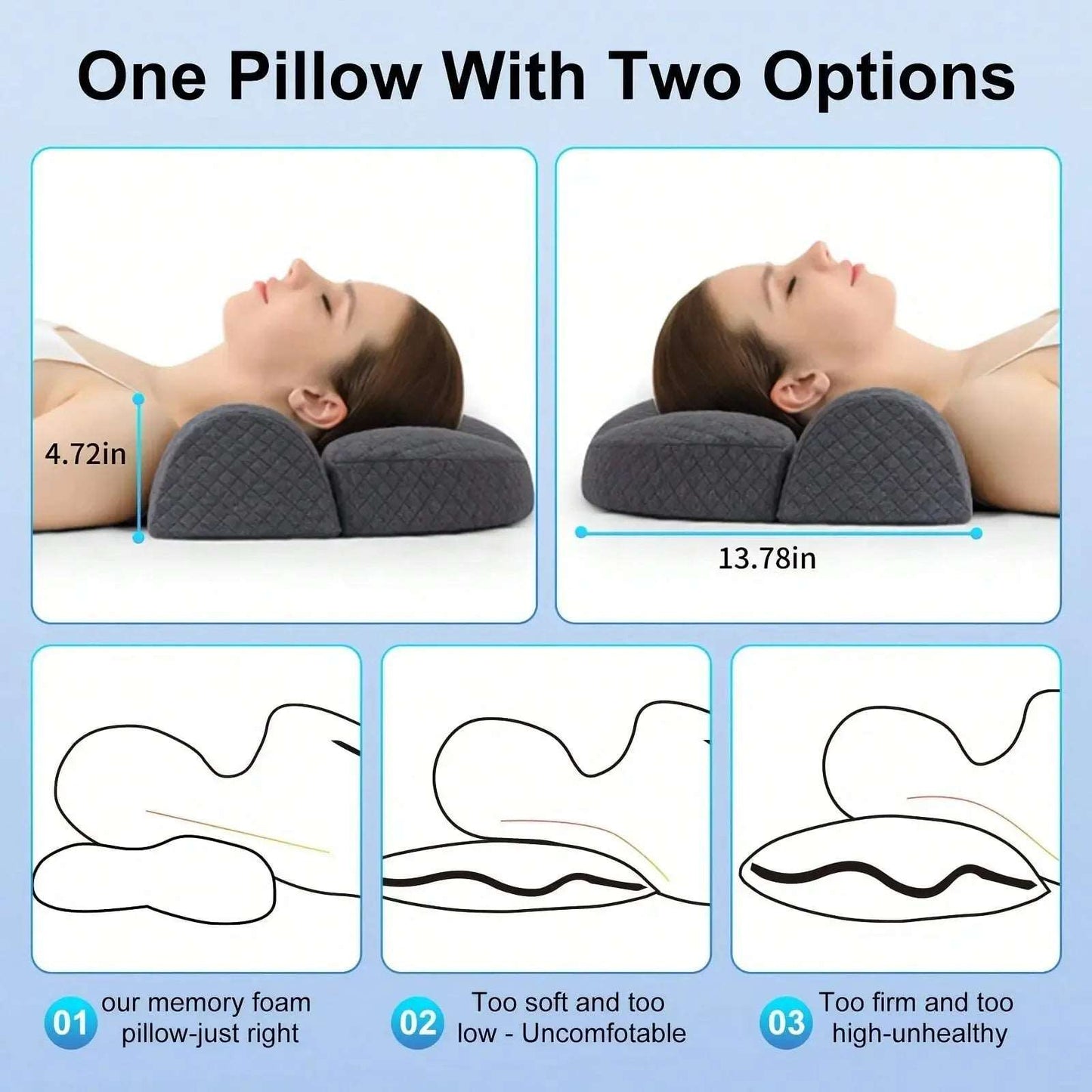 Adjustable Memory Foam Neck Pillow Dream Tech Sleep