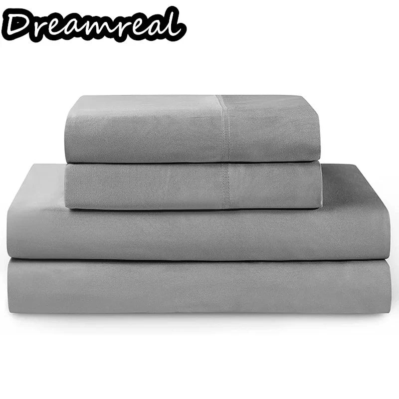 Bamboo Bed Sheet Set | Luxury Organic Fitted & Flat Sheets, Pillowcase for Double, Queen, King Size Dream Tech Sleep