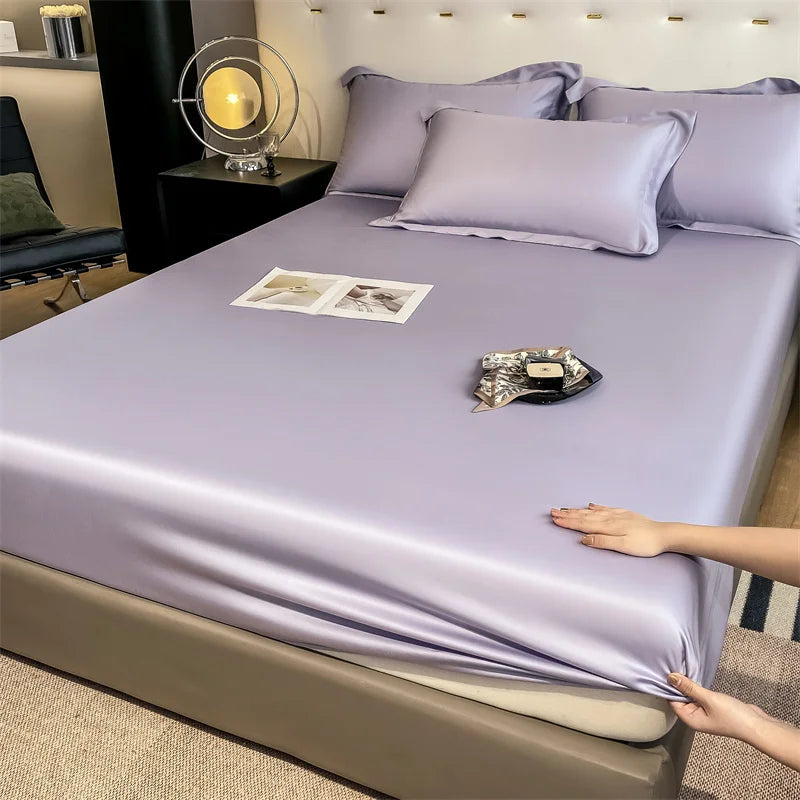 Bamboo Bed Sheet Set | Luxury Organic Fitted & Flat Sheets, Pillowcase for Double, Queen, King Size Dream Tech Sleep