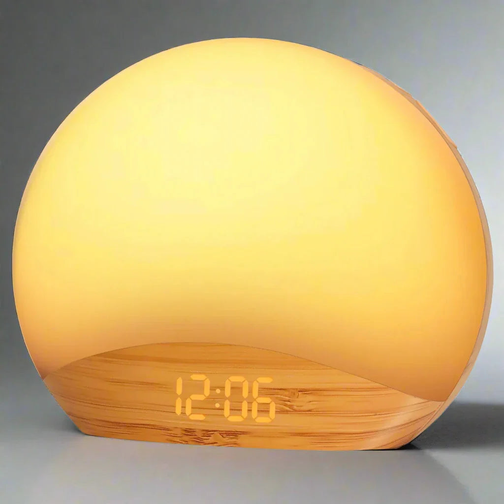 REACHER Wake Up Light Alarm Clock | Sunrise/Sunset, 8 Colors, 26 Sounds Dream Tech Sleep