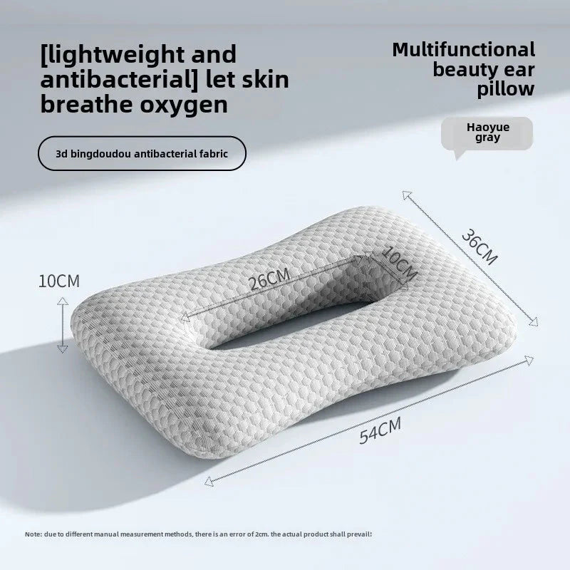 Polyester Cotton Beauty Pillow Anti-Aging Face Care Side Sleep Prevention Ear Pressure Relief Deep Sleep Support Adult Insomnia Dream Tech Sleep