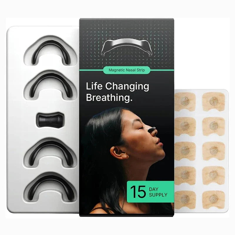 Skin Safe Nasal Strips,Nasal Dilator Intake Breathing Nasal Strip Starter Kit Boost Oxygen Reduce Snoring,Magnetic Nose Strips Dream Tech Sleep
