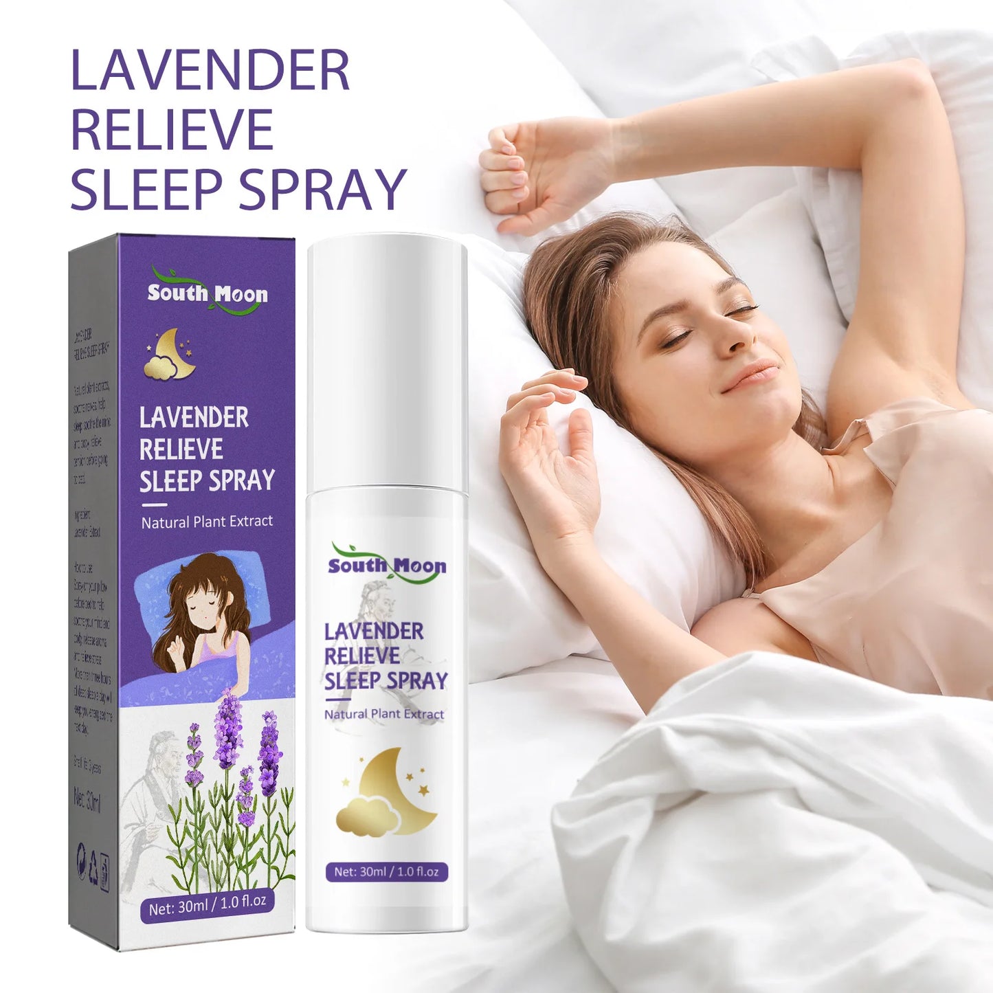 Lavender Insomnia Spray | Natural Plant Extract for Stress Relief Dream Tech Sleep