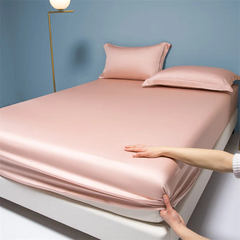 Bamboo Bed Sheet Set | Luxury Organic Fitted & Flat Sheets, Pillowcase for Double, Queen, King Size Dream Tech Sleep
