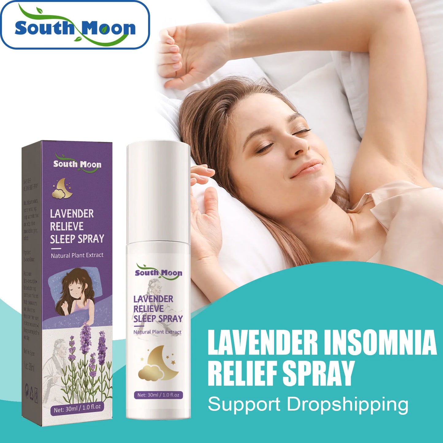 Lavender Insomnia Spray | Natural Plant Extract for Stress Relief Dream Tech Sleep