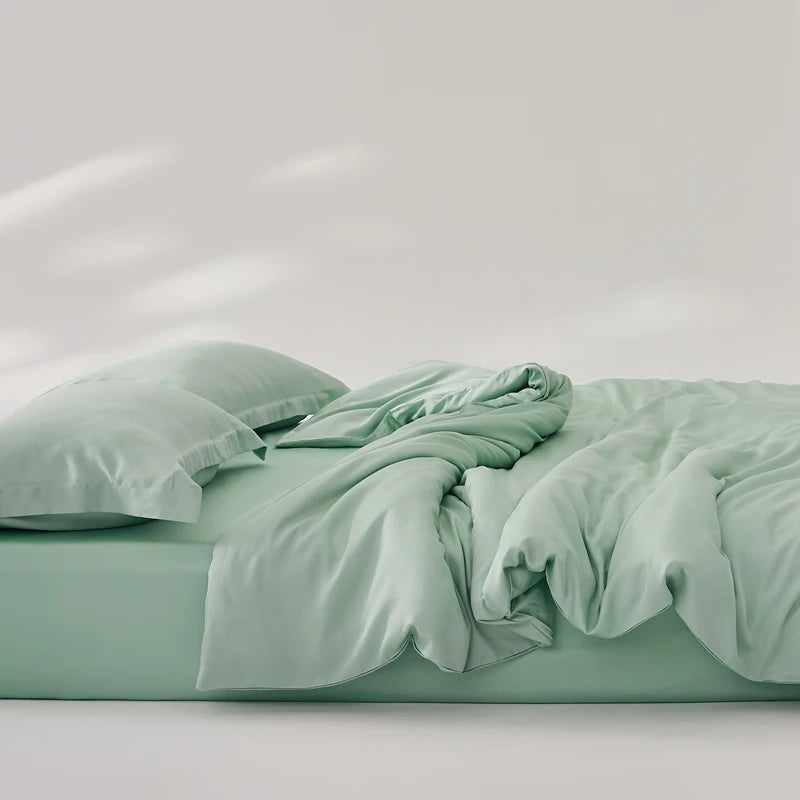 Organic Bamboo Summer Bedding Set | Luxury Bed Sheets Queen, King Size Dream Tech Sleep
