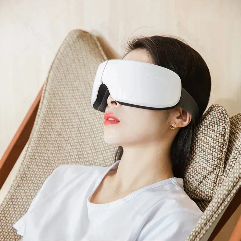MUKASI Eye Massager with Vibration Bluetooth Music, Smart Massage Eye Mask for Eye Relax, Reduce Eye Strain, Improve Sleep Dream Tech Sleep