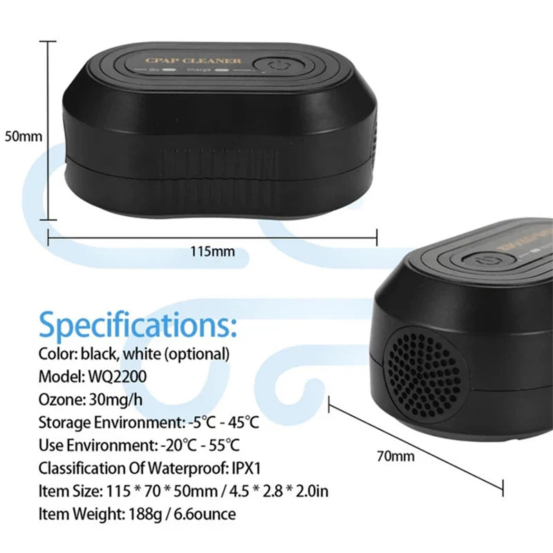 Mini Portable CPAP Cleaner & Ozone Sterilizer Dream Tech Sleep