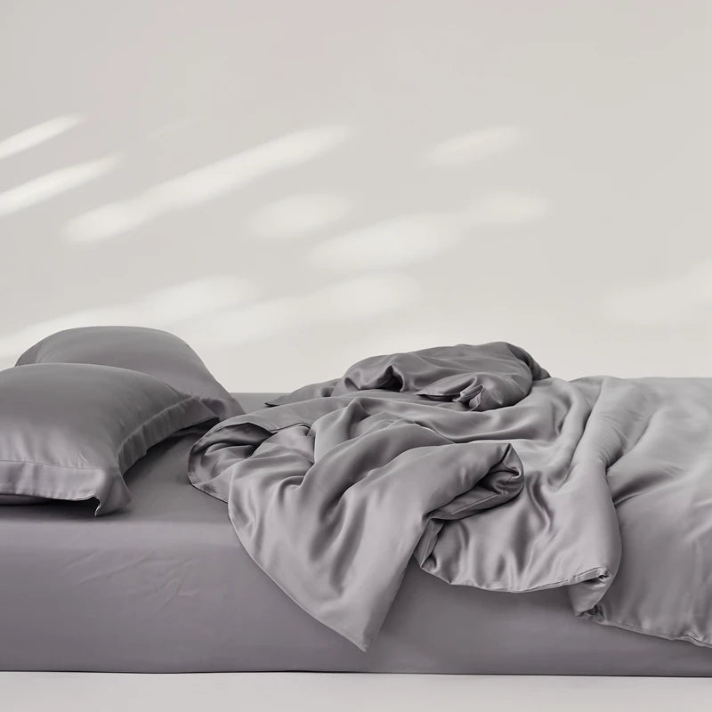 Organic Bamboo Summer Bedding Set | Luxury Bed Sheets Queen, King Size Dream Tech Sleep
