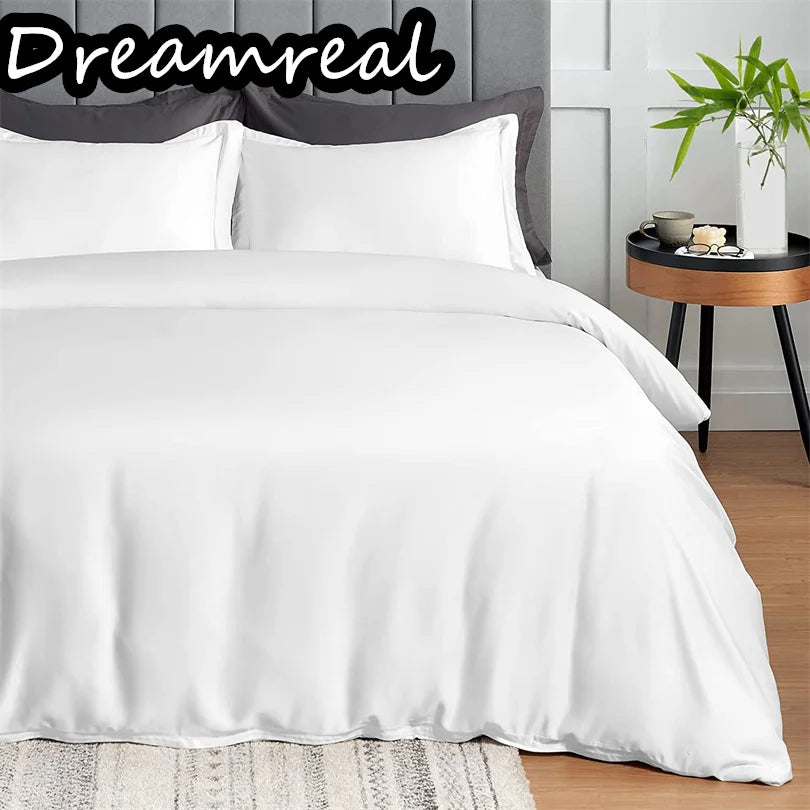 Dreamreal Pure Bamboo Bedding Set for Hotel Home Luxury Organic Bamboo Duvet Cover Fitted Bed Sheet Sets Pillowcase Cooling Soft Dream Tech Sleep
