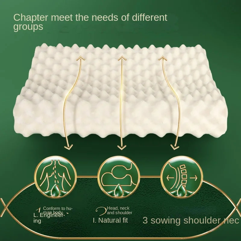 TAIHI 93% Natural Latex Pillow for Neck Pain Dream Tech Sleep